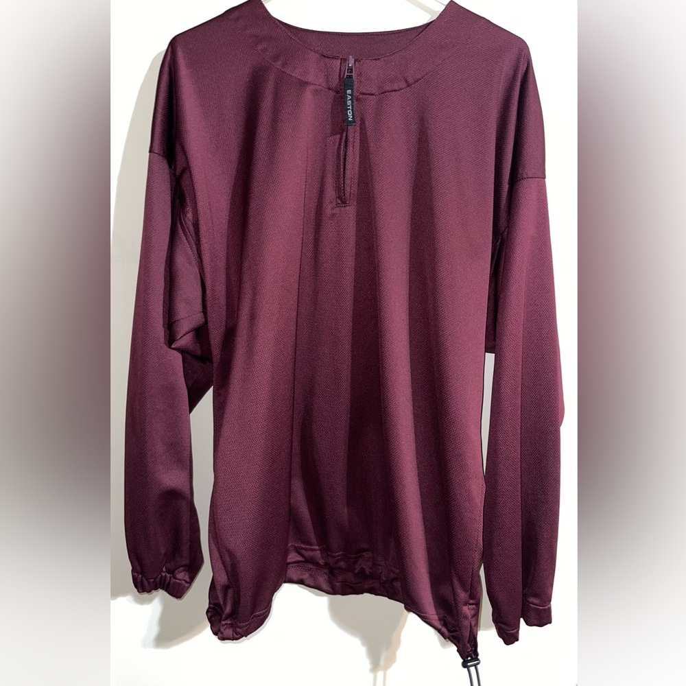 Maroon Easton  1/4 Zip Pullover with Drawstring Bottom